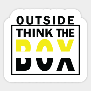 Think outside the box Sticker